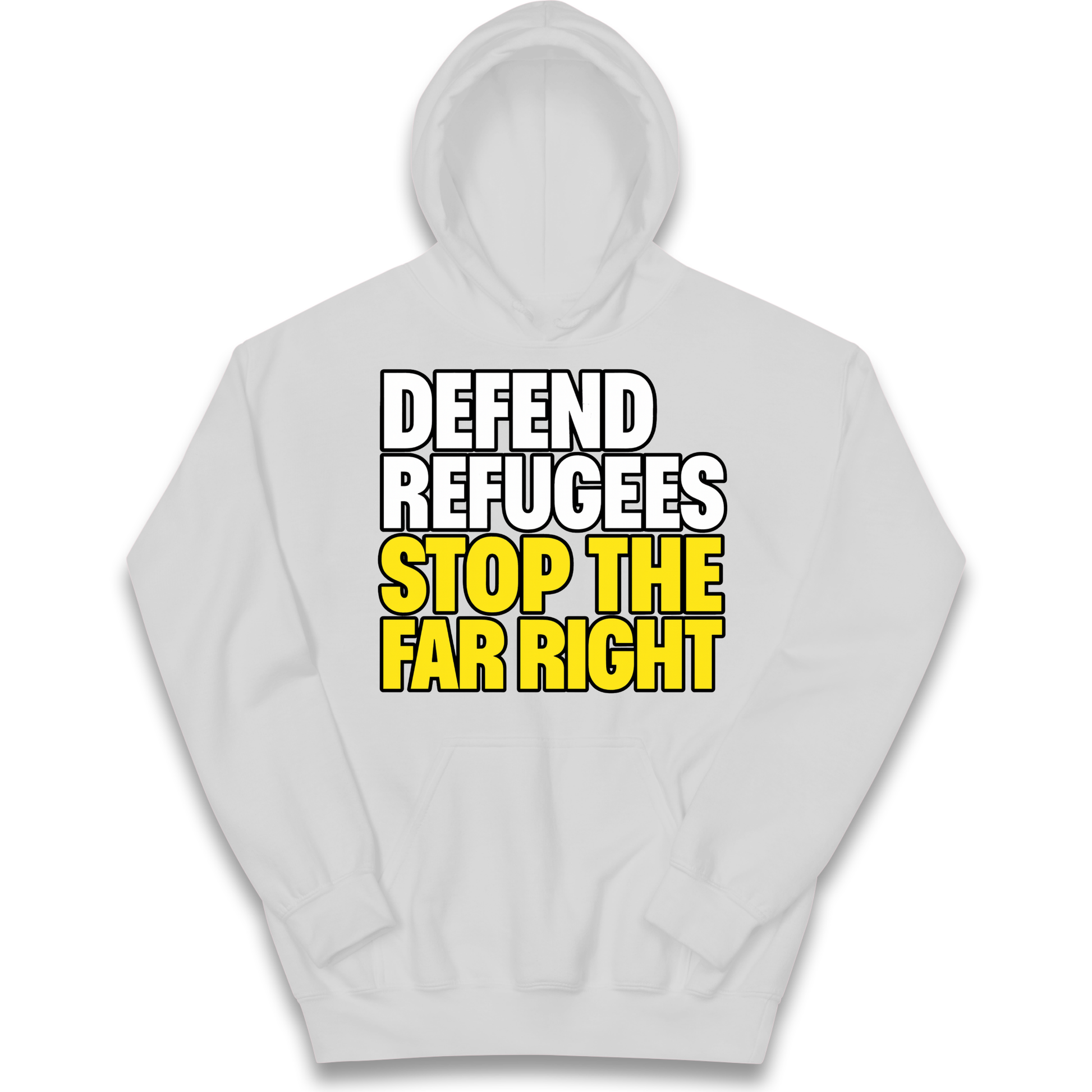 Defend Refugees Stop The Far Right kids hoodie