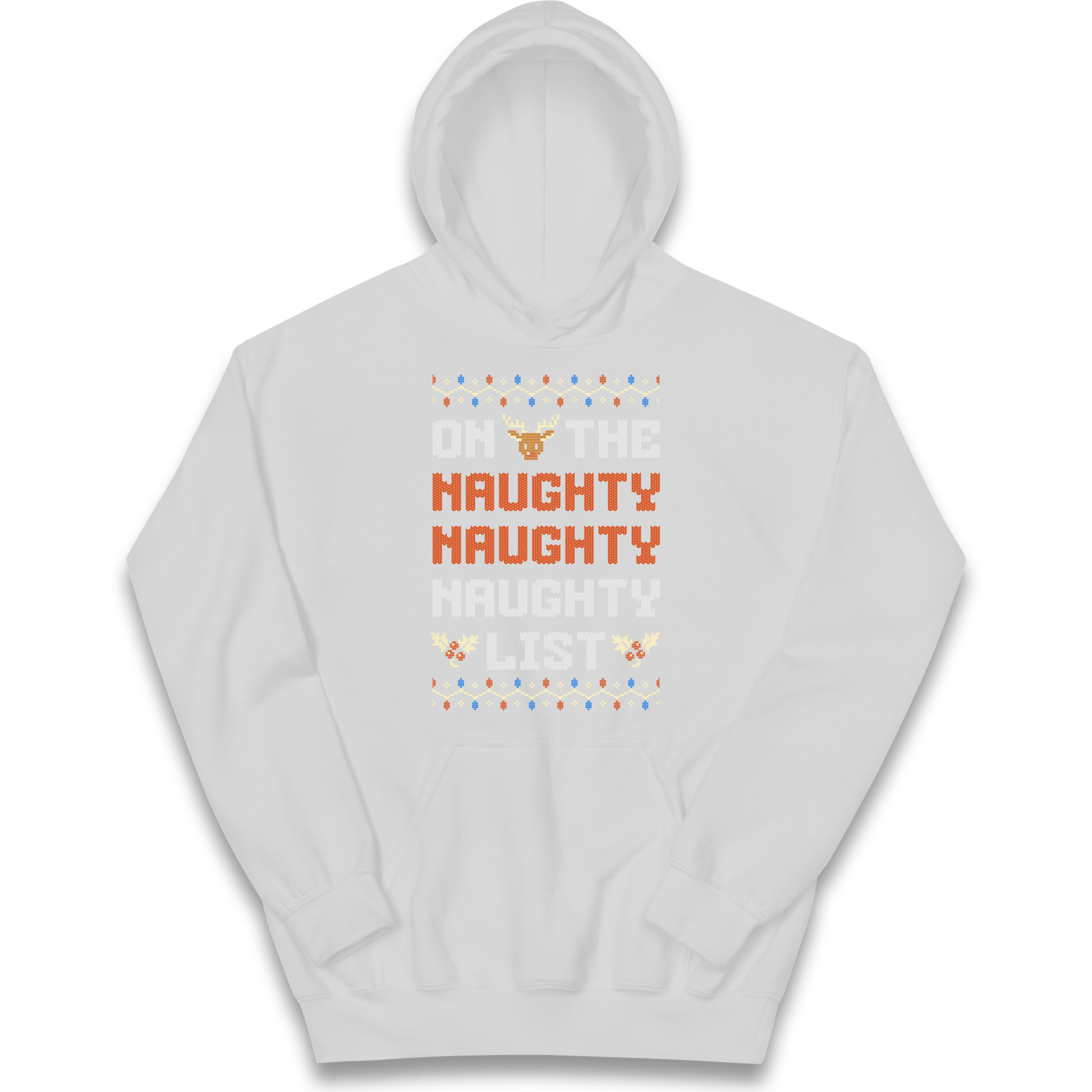 On The Naughty Naughty Naughty List Christmas kids hoodie