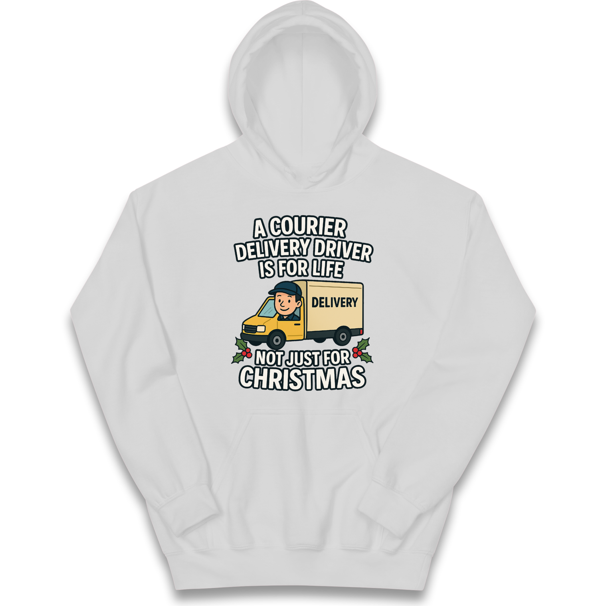 Courier Delivery Driver Christmas Kids Hoodie