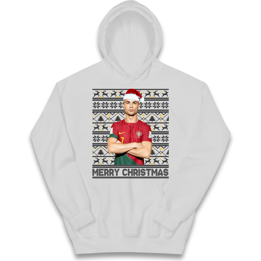 Merry Christmas Ronaldo kids hoodie