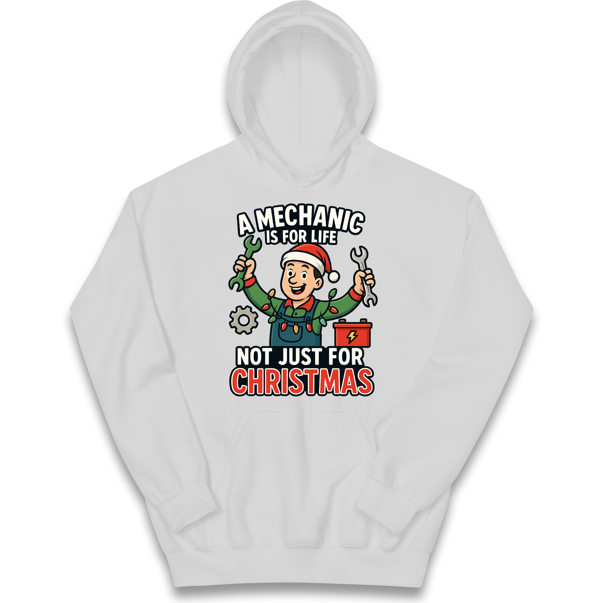 Mechanic Christmas Kids Hoodie