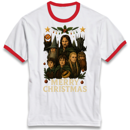 Lord of The Rings Christmas Ringer T Shirt