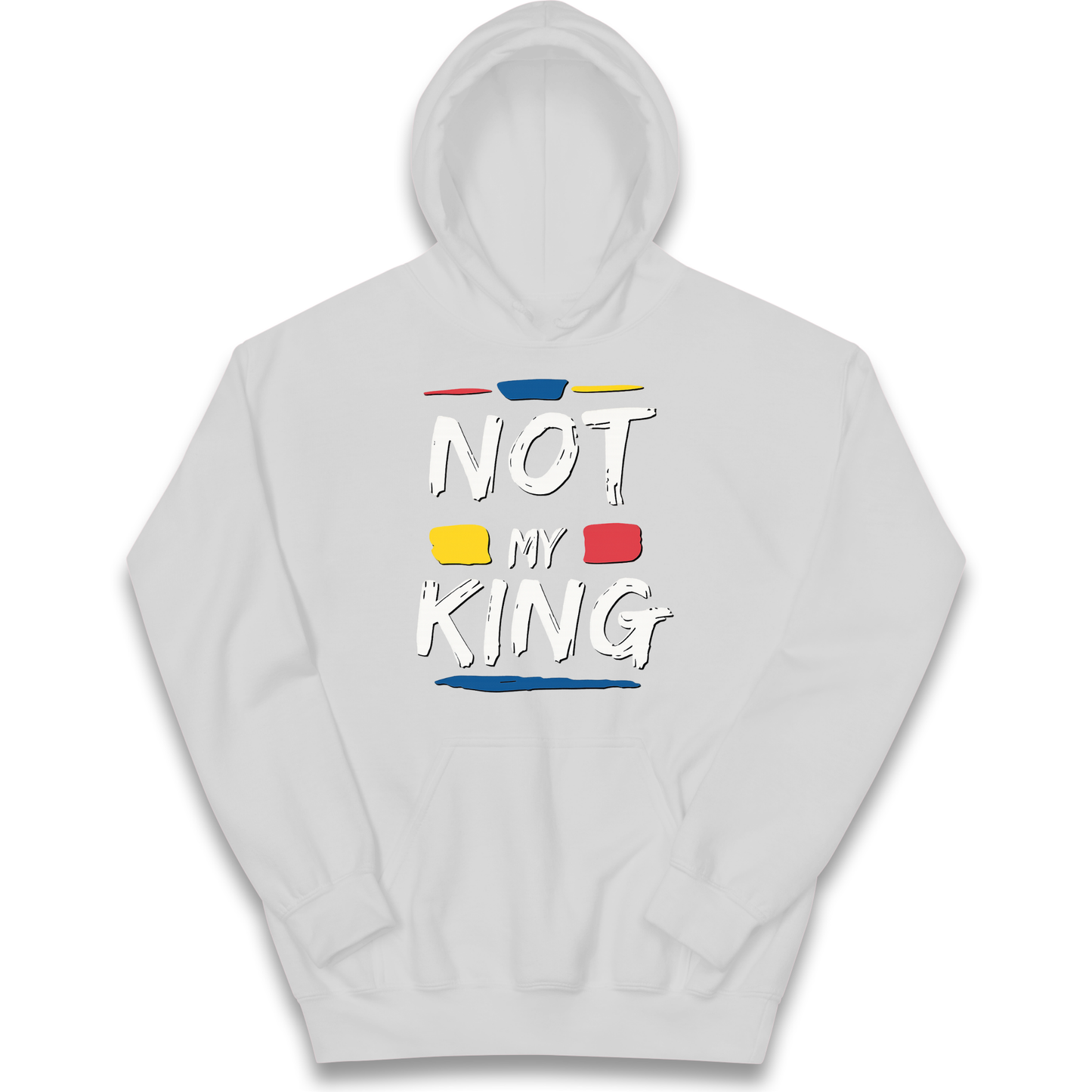 Not My King Slogan kids hoodie