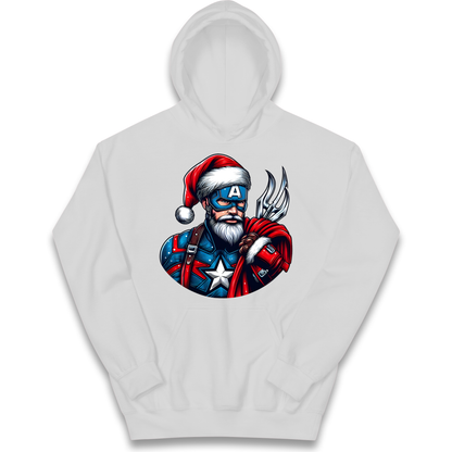 Captain America Santa kids hoodie