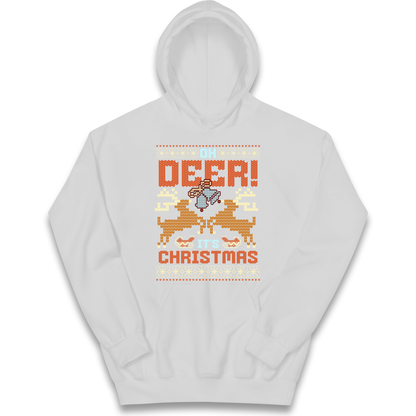 Oh Deer its Christmas kids hoodie