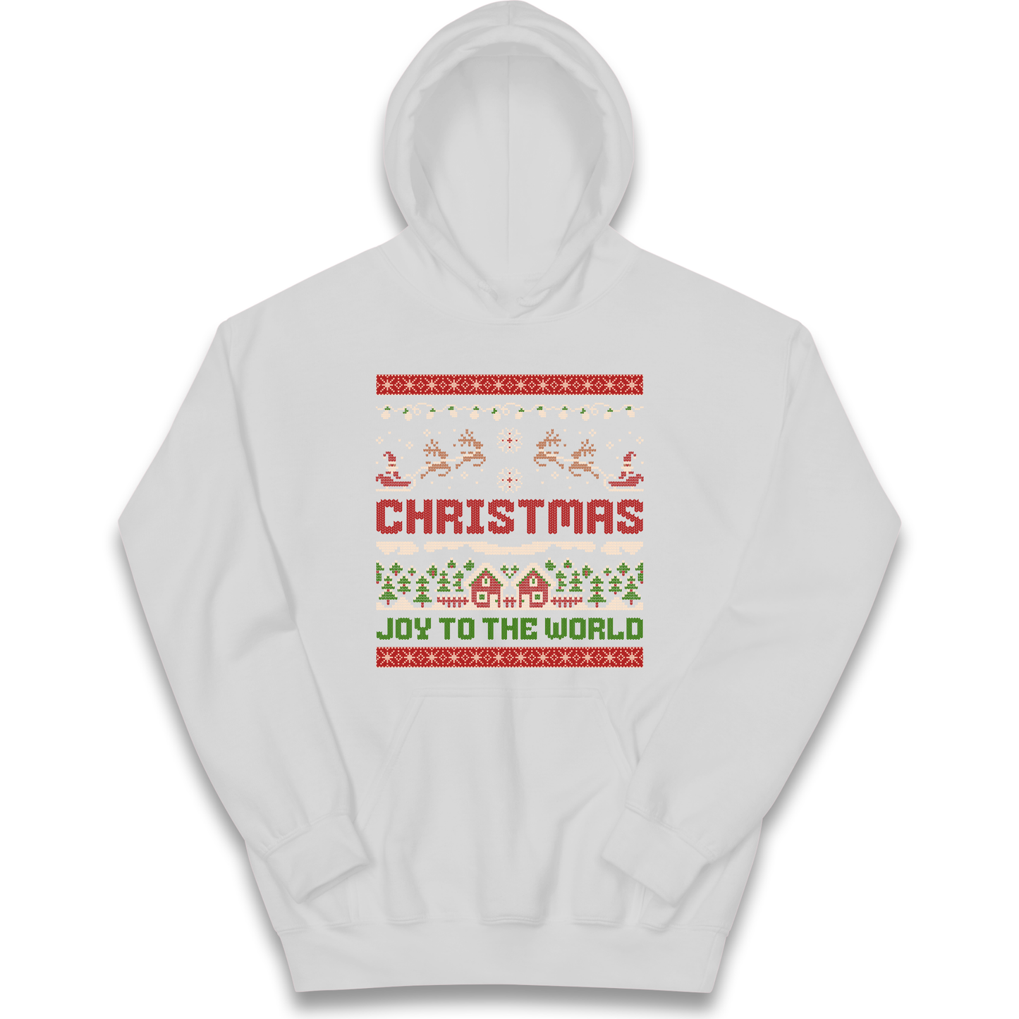 Christmas Joy to the World Christmas kids hoodie