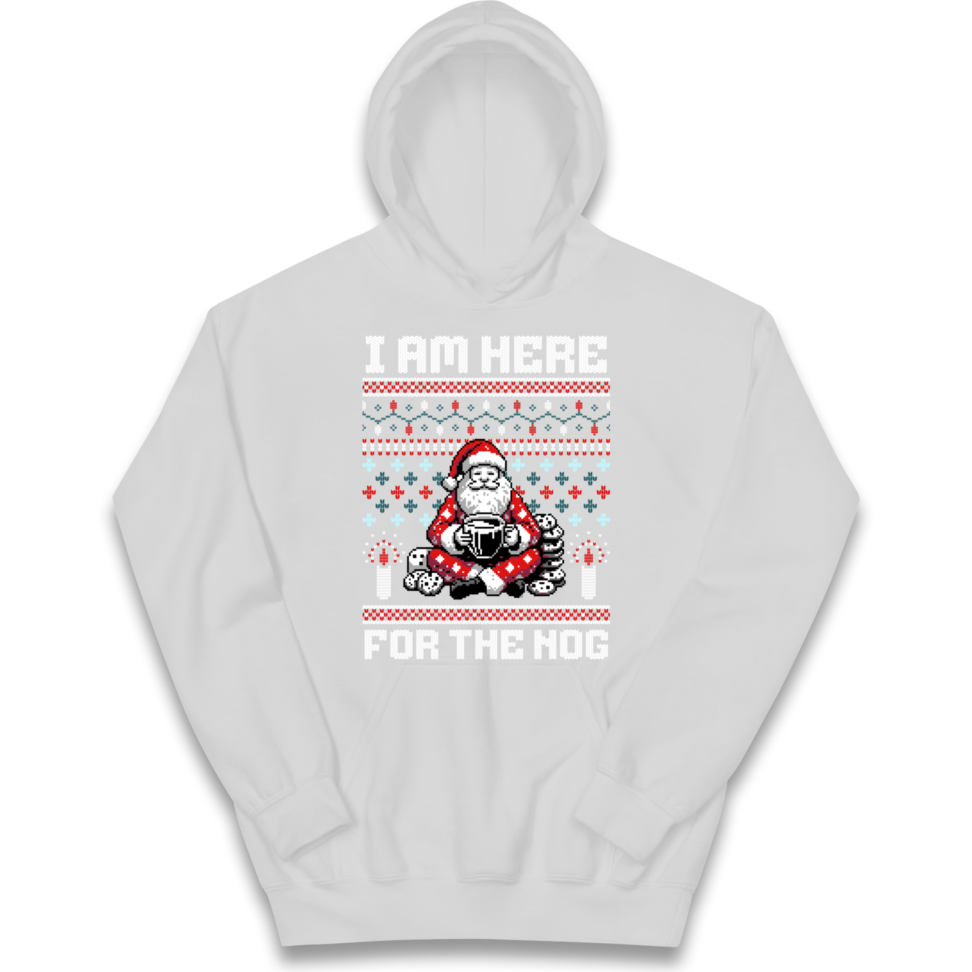I am Here For The Nog Christmas kids hoodie
