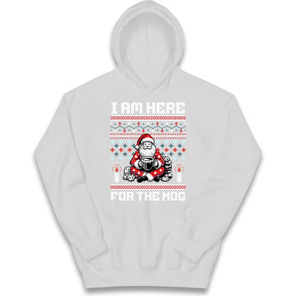 I am Here For The Nog Christmas kids hoodie