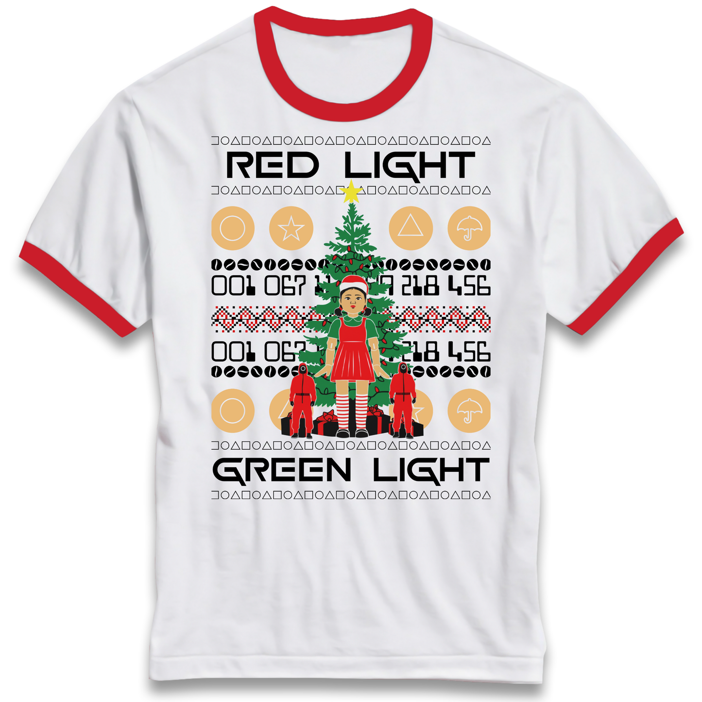 Squid Game Christmas Ringer T Shirt