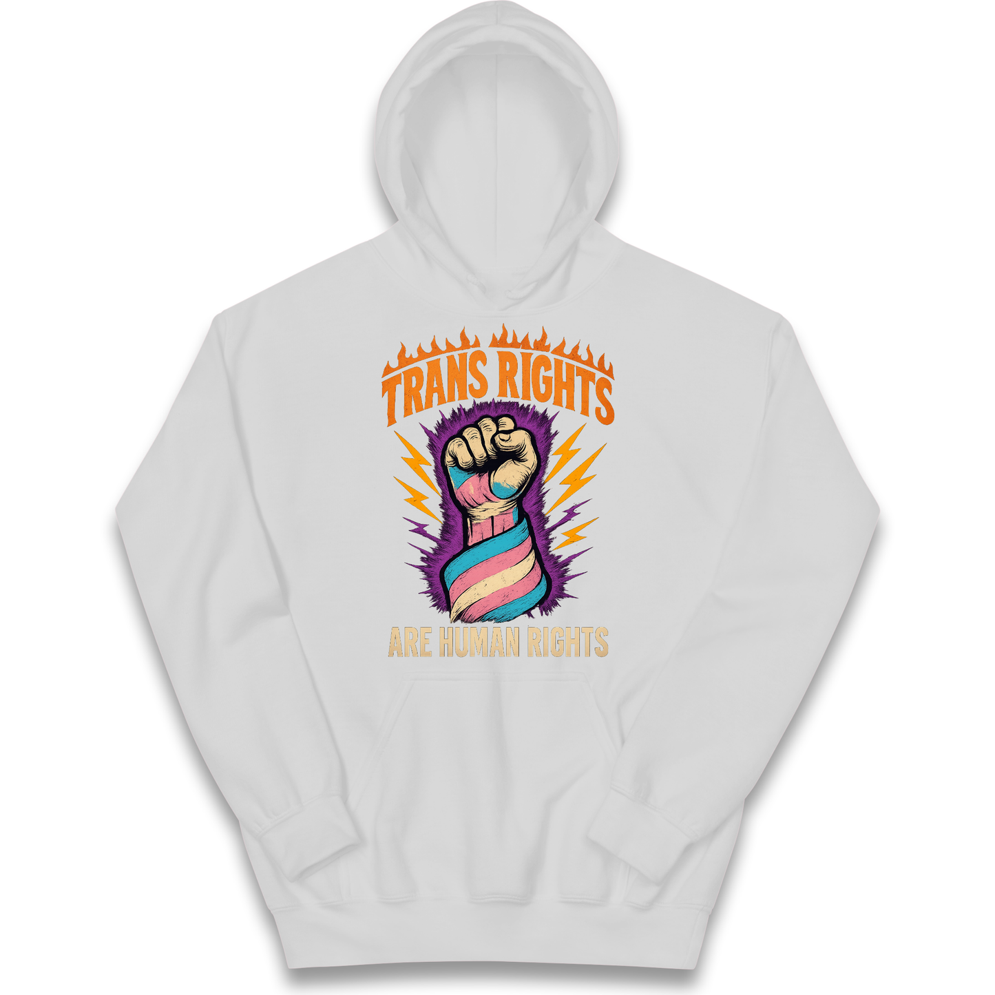 Trans Rights Are Human Rights kids hoodie