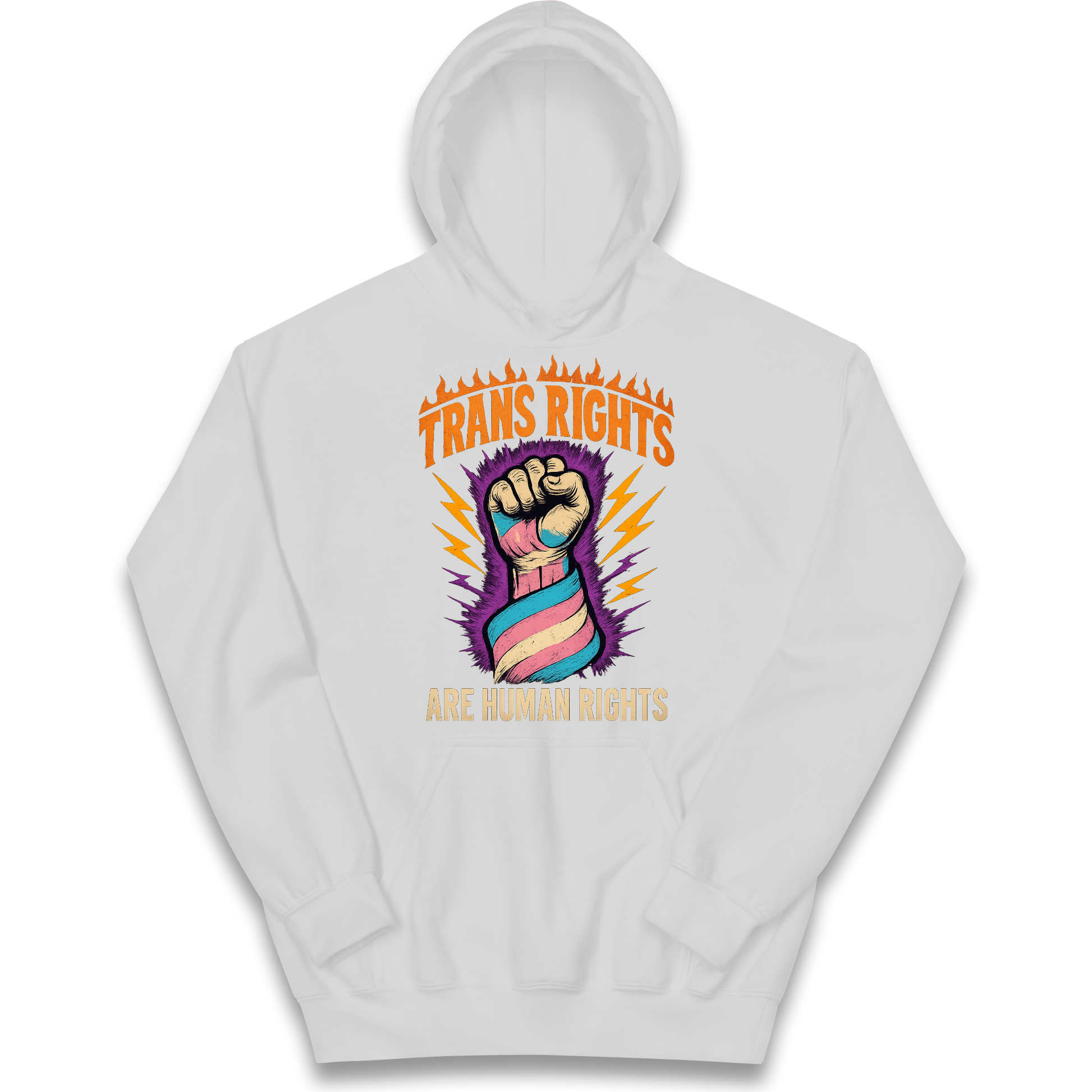 Trans Rights Are Human Rights kids hoodie