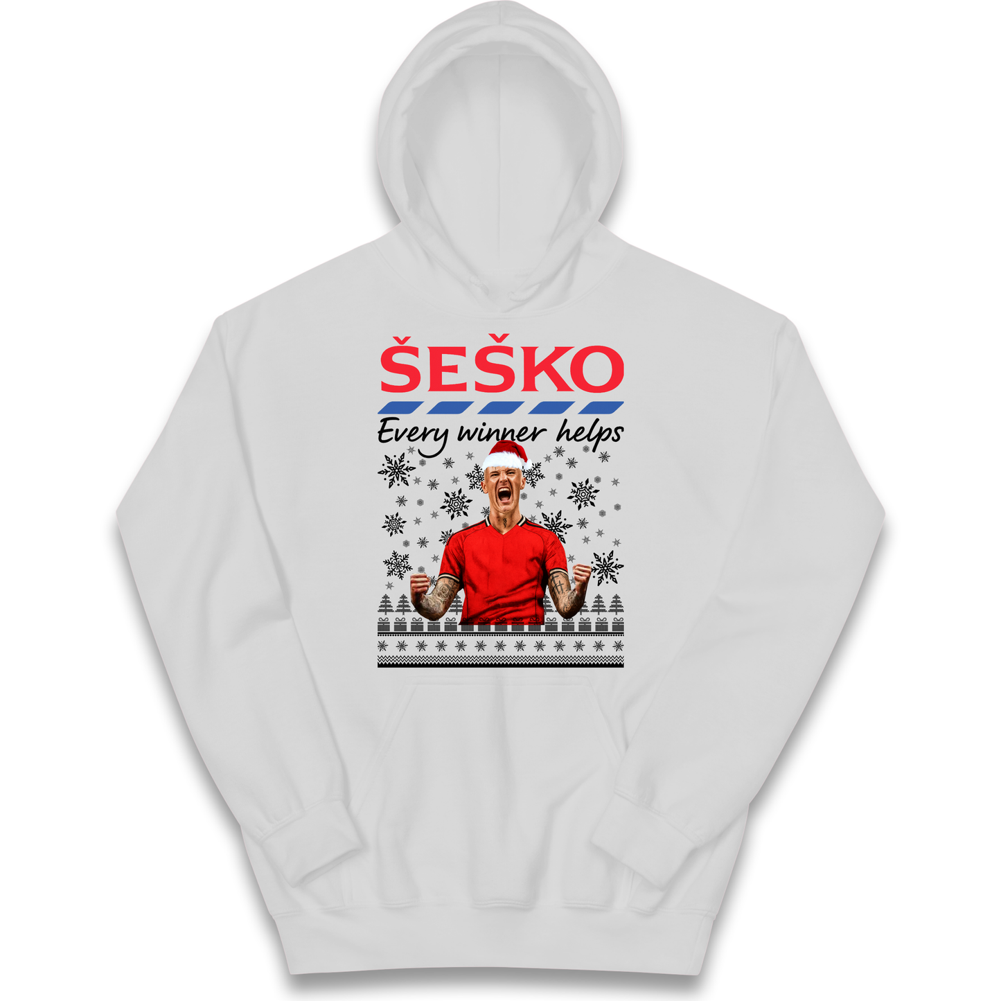 Benjamin Sesko Christmas Kids Hoodie