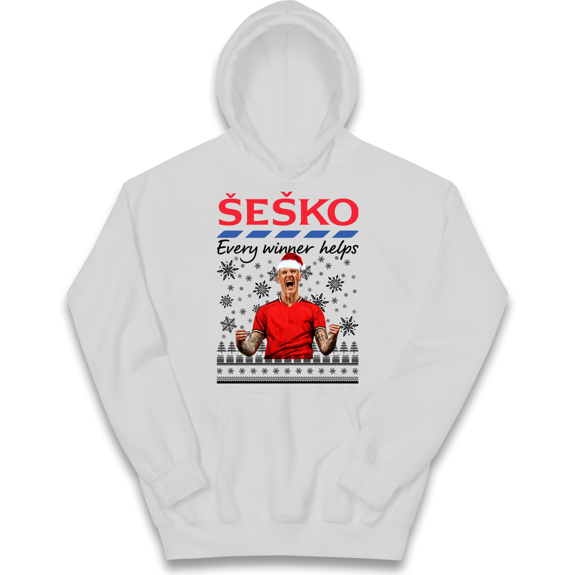 Benjamin Sesko Christmas Kids Hoodie