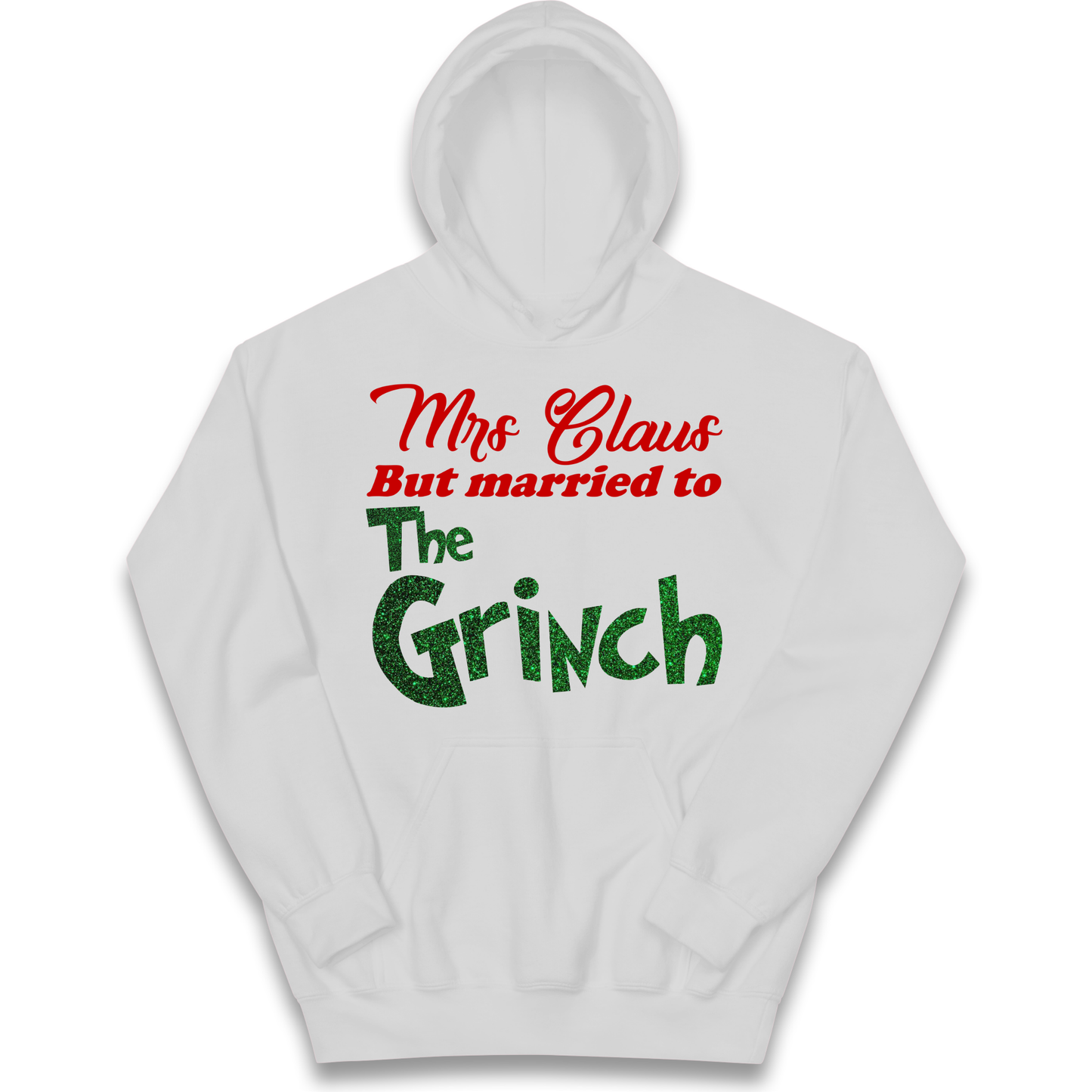 Mrs Claus But Married To The Grinch Christmas kids hoodie