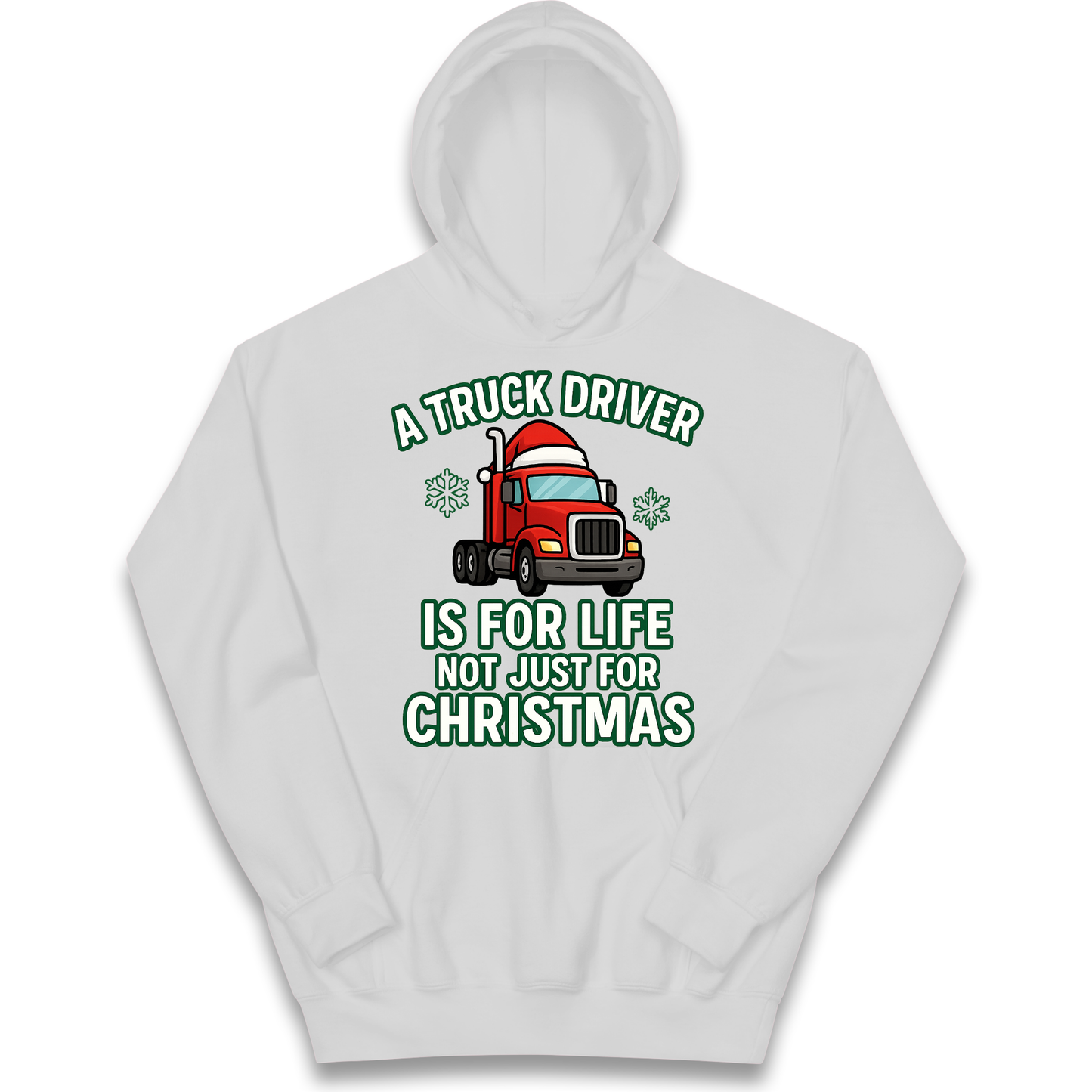 Truck Driver Christmas Kids Hoodie