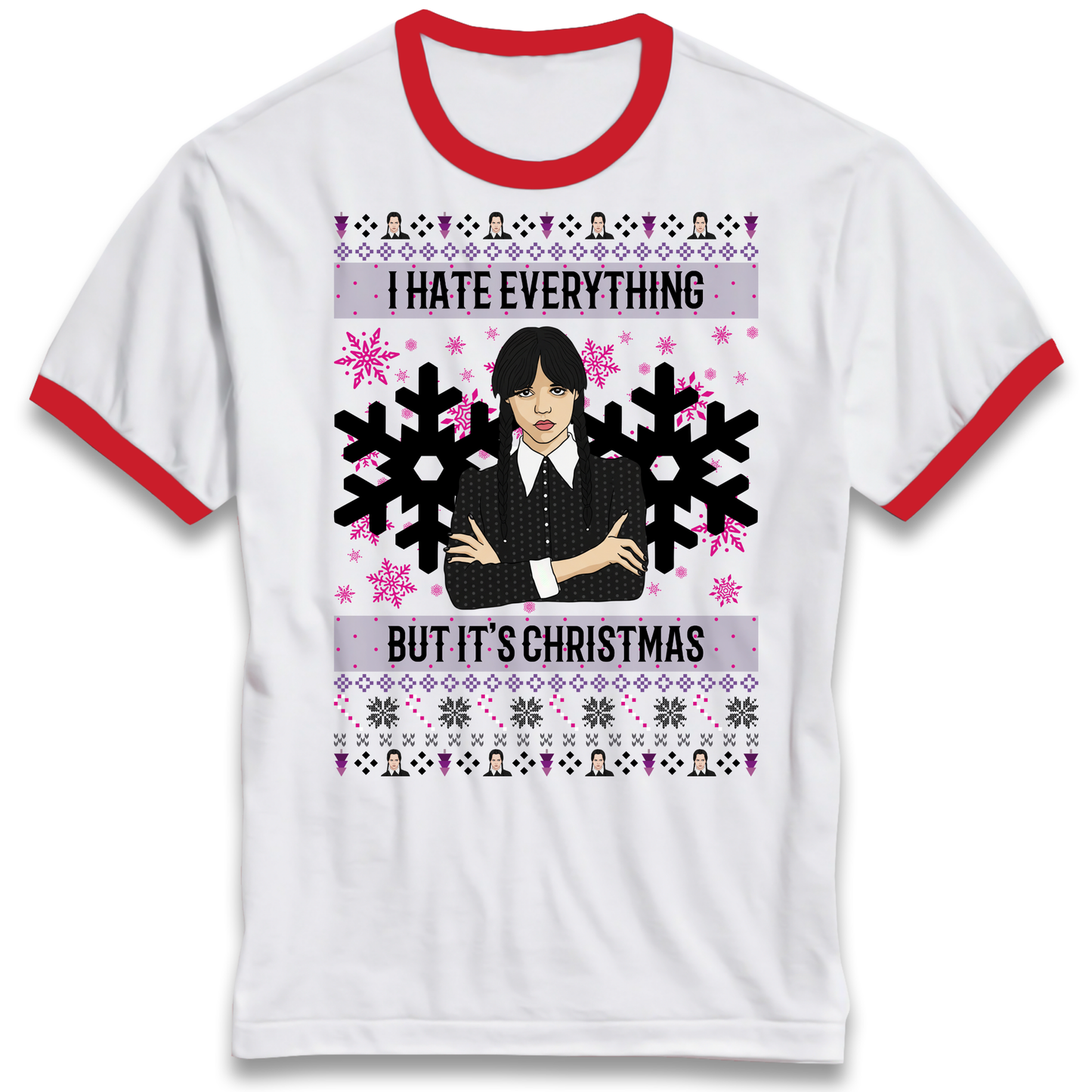 Wednesday addams Christmas Ringer T Shirt