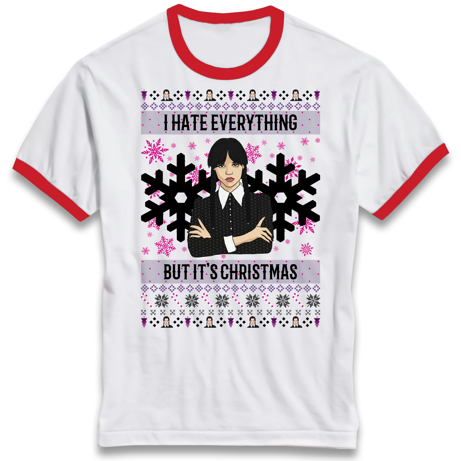 Wednesday addams Christmas Ringer T Shirt