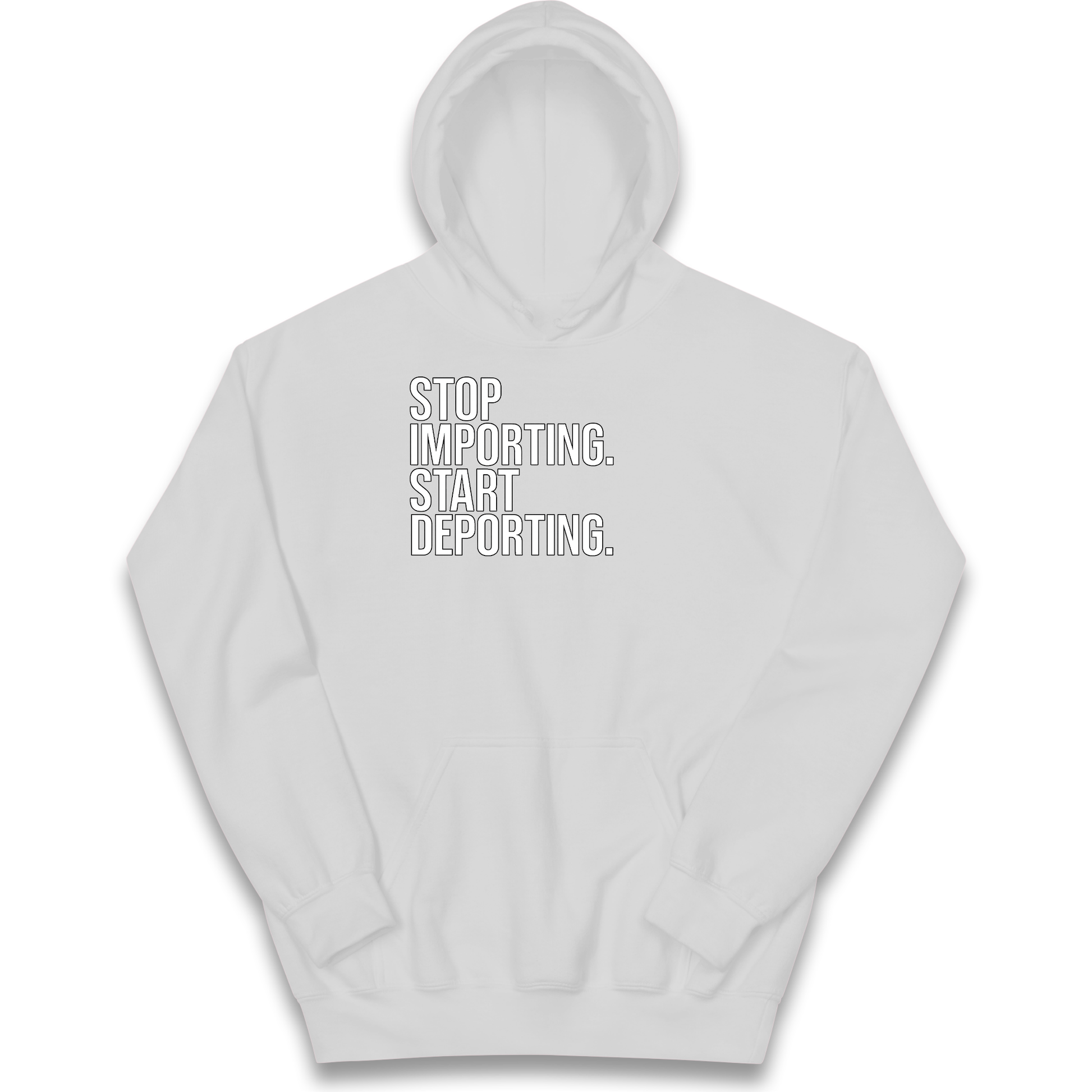STOP IMPORTING START DEPORTING kids hoodie
