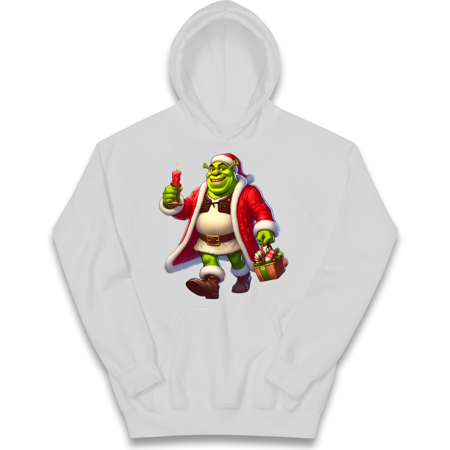 Shrek Santa Candle kids hoodie
