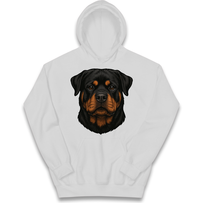 Rottweiler Face kids hoodie