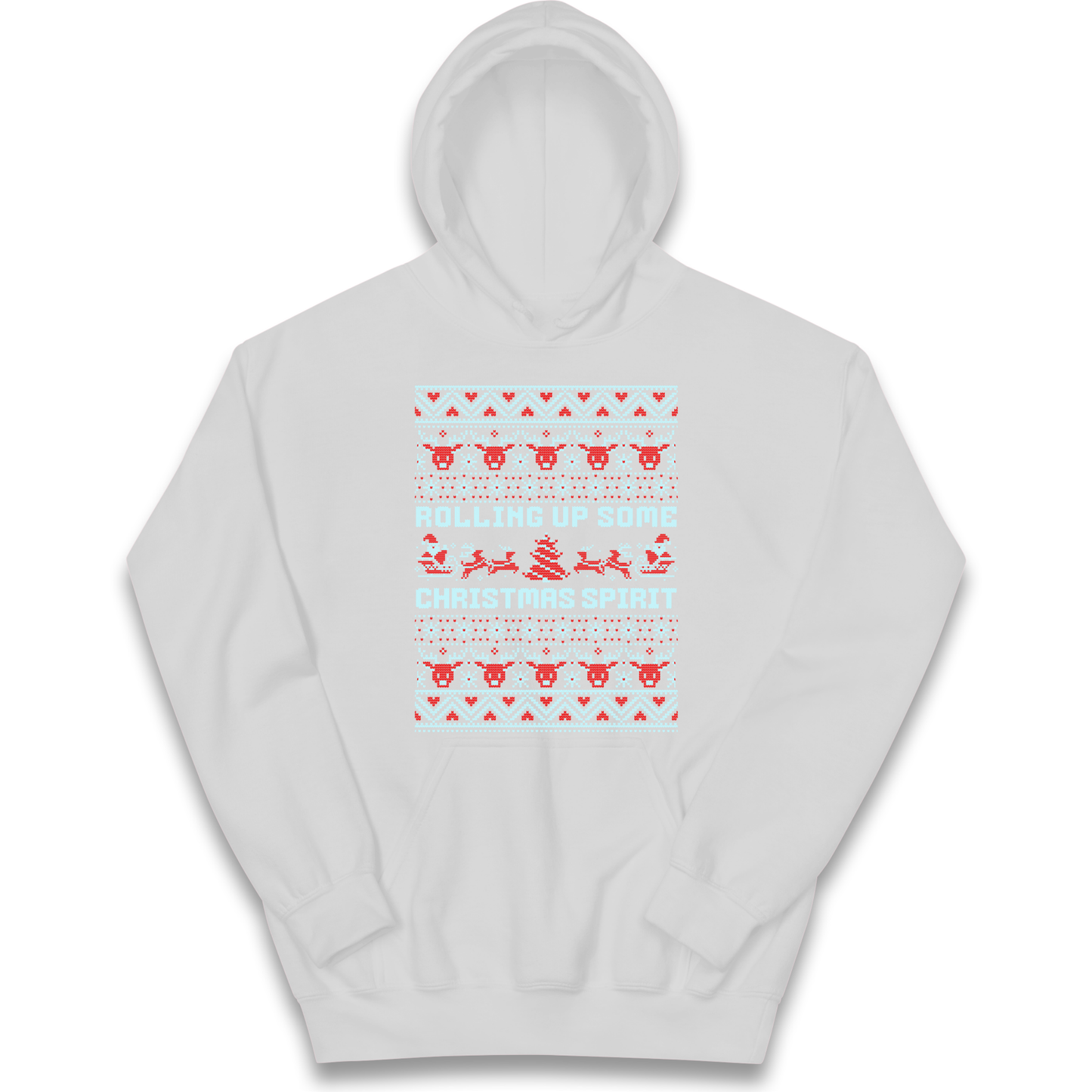 Rolling up Some Christmas Spirit kids hoodie