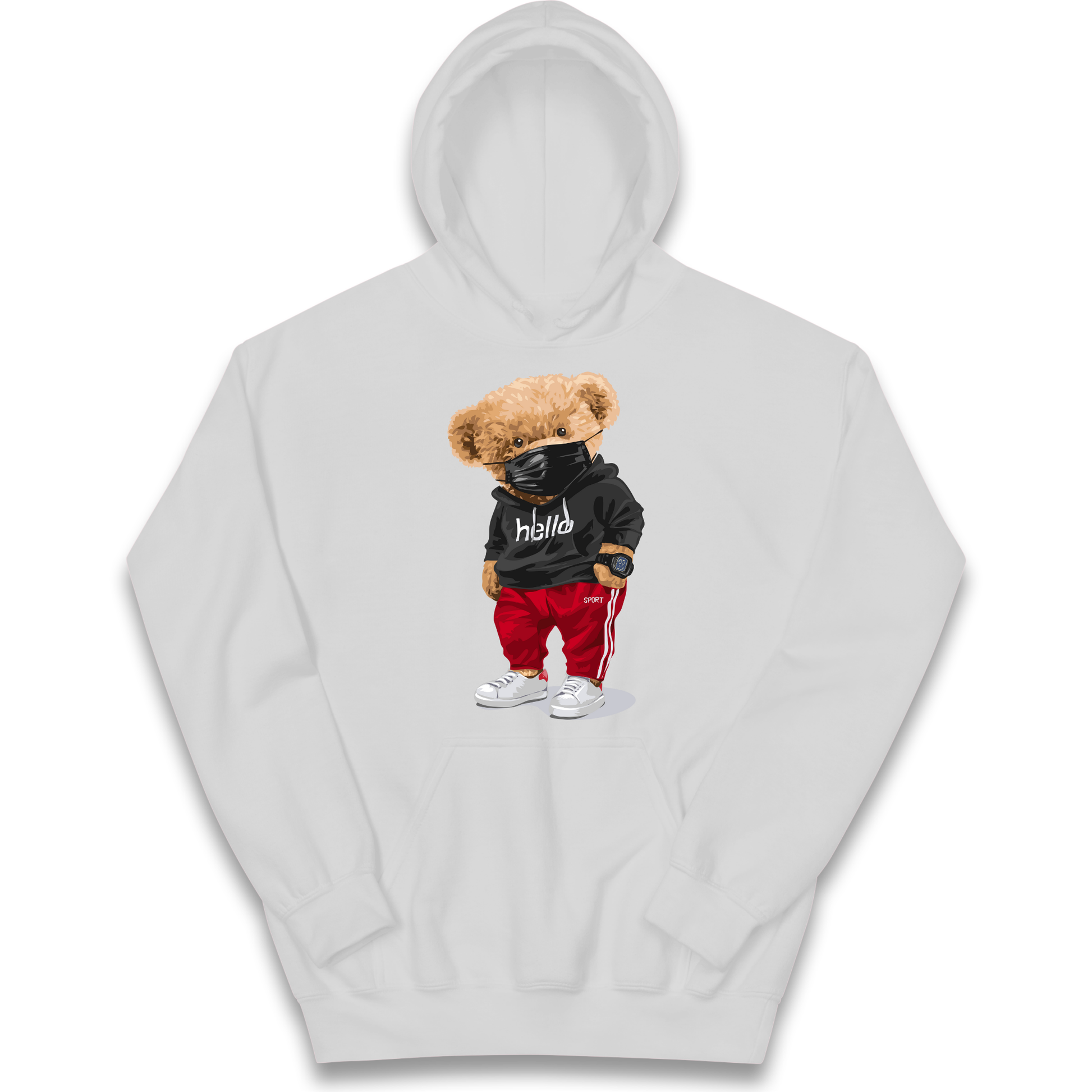 Teddy Bear Hello Streetwear kids hoodie