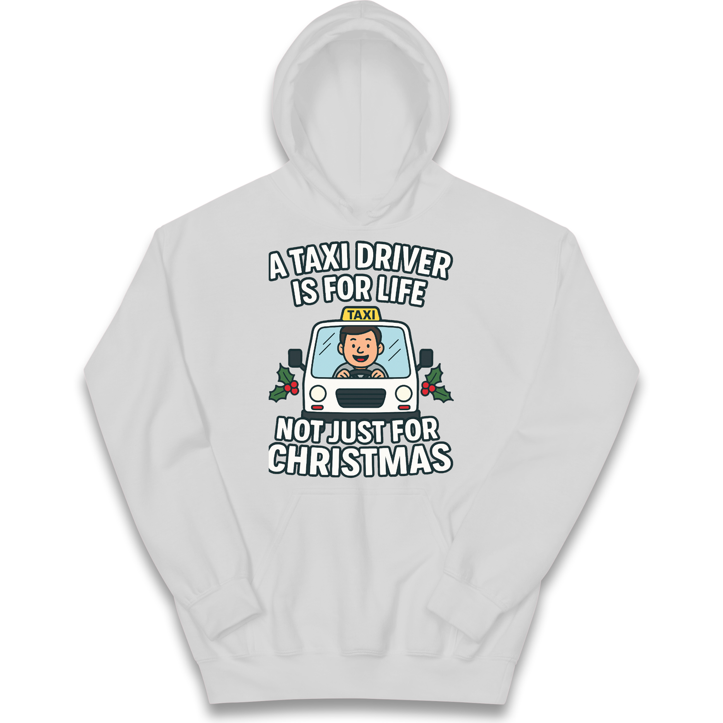 Taxi Driver Christmas Kids Hoodie