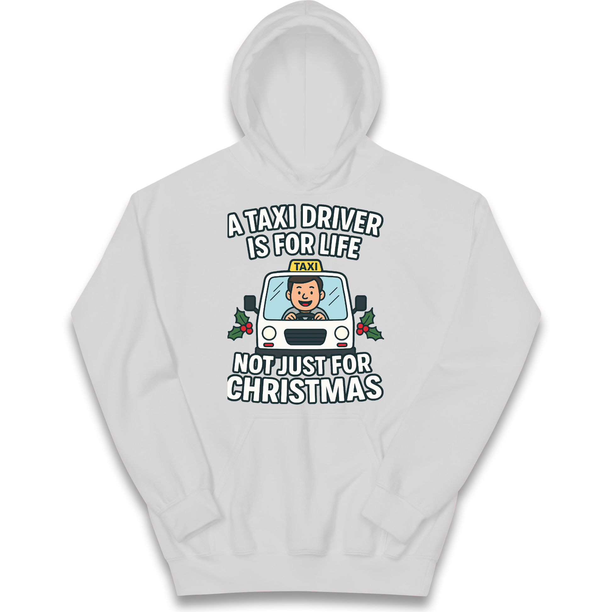 Taxi Driver Christmas Kids Hoodie