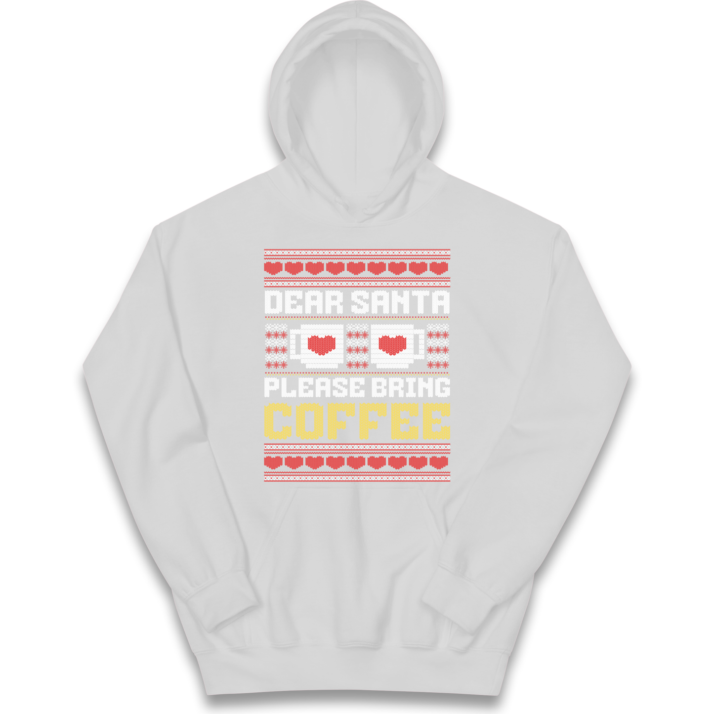 Dear Santa Please Bring Coffee kids hoodie