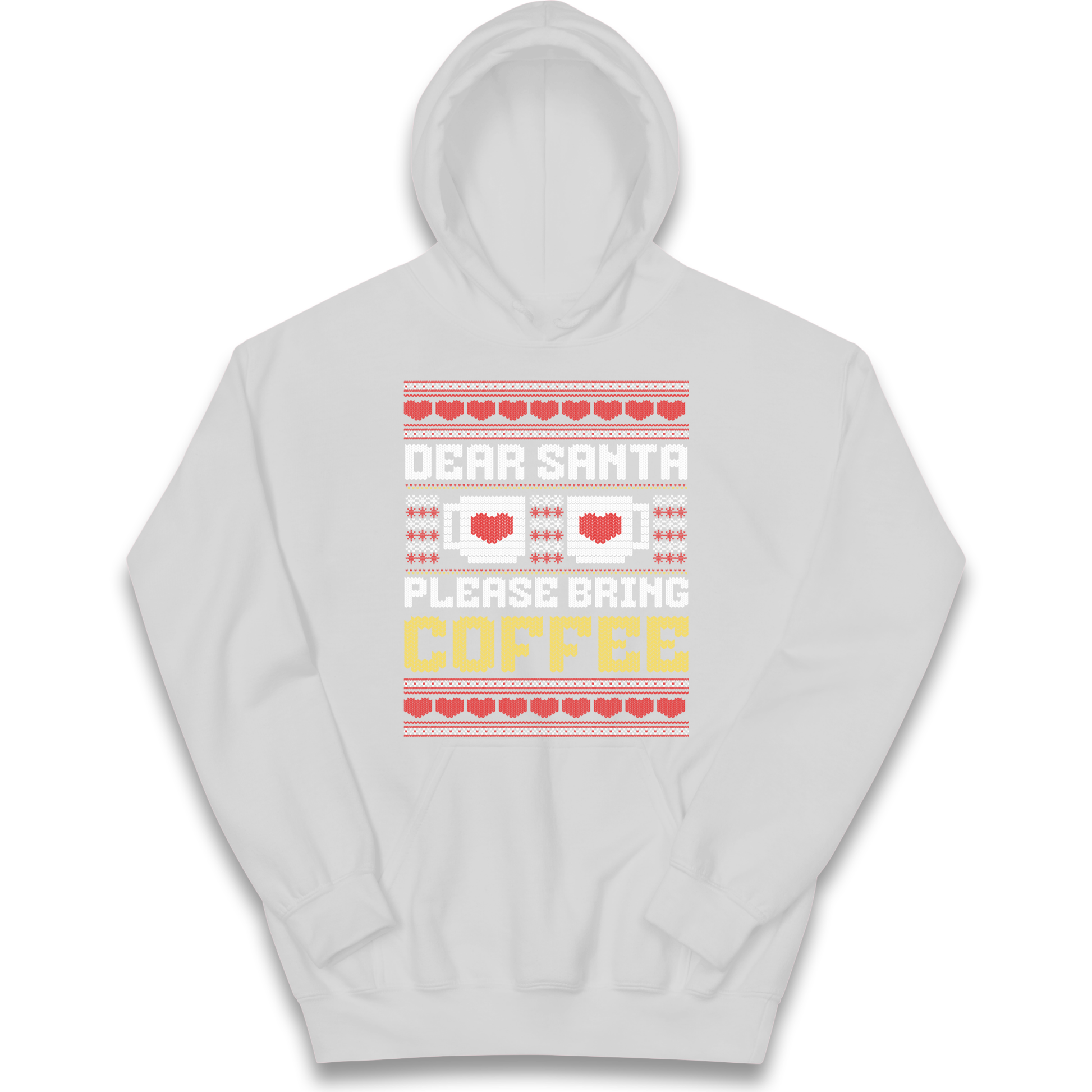 Dear Santa Please Bring Coffee kids hoodie
