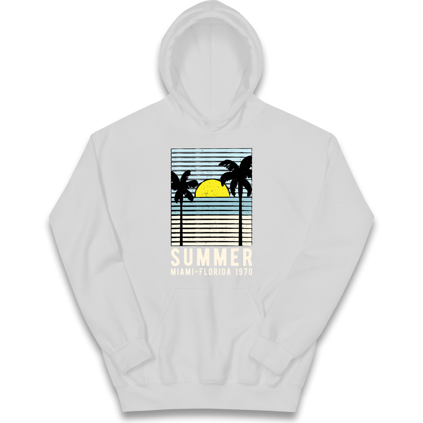 Summer Miami Florida 1970 kids hoodie