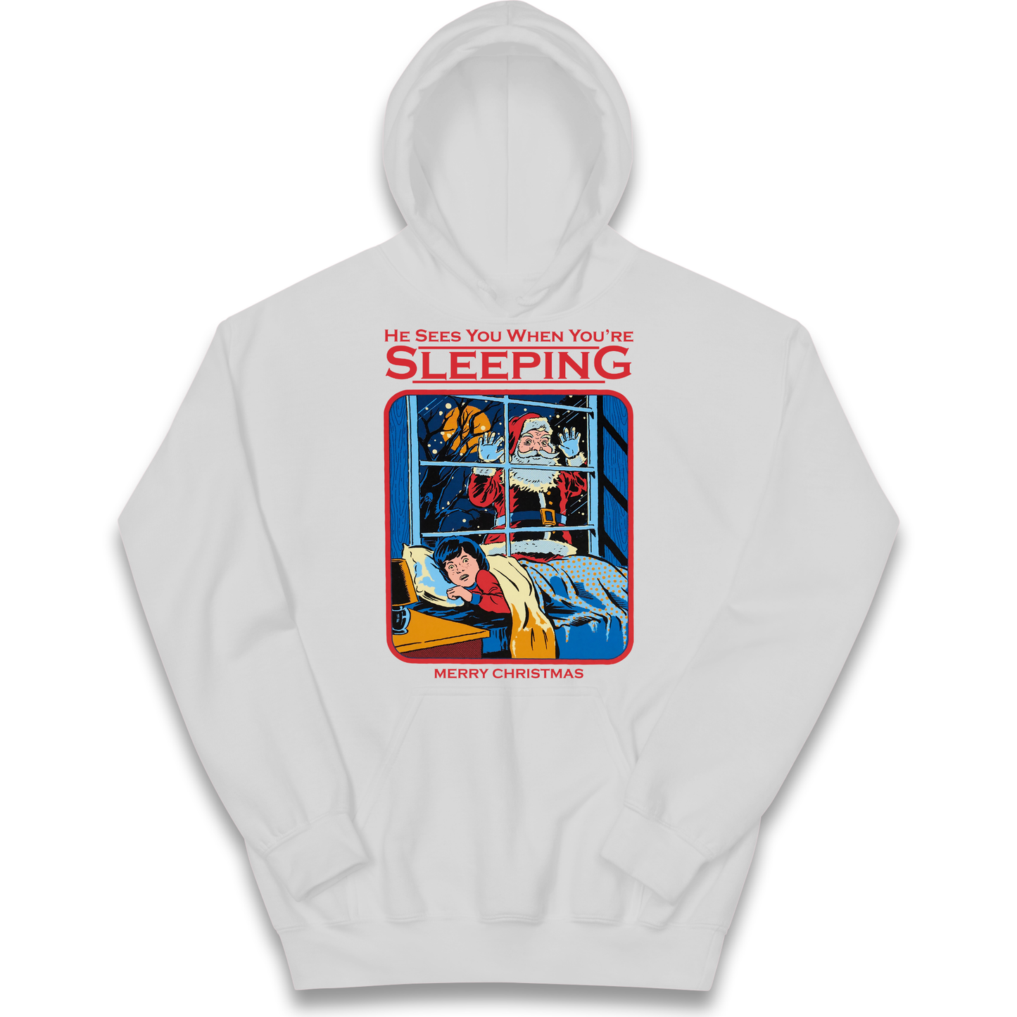 Creepy Santa Claus Christmas kids hoodie