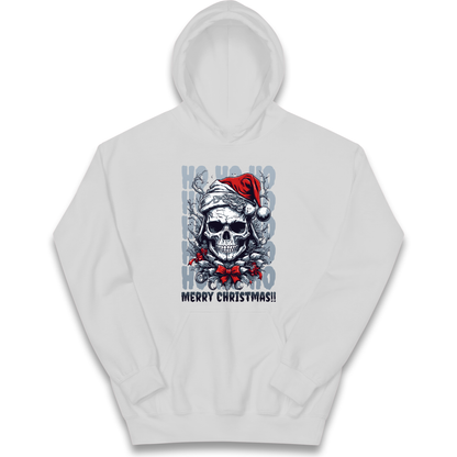 HO HO HO Santa Skelington Christmas kids hoodie
