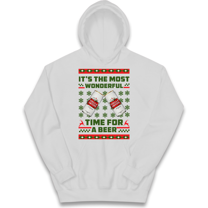 Its The Most Wonderful Time for A Beer Stella Christmas kids hoodie