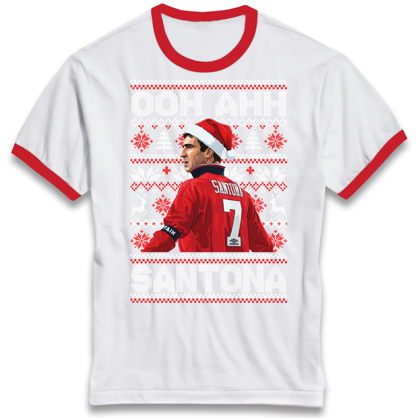 M'nchester United Christmas Ringer T Shirt