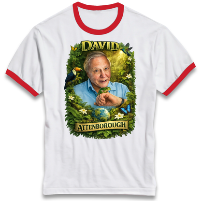 David Attenborough Ringer T Shirt