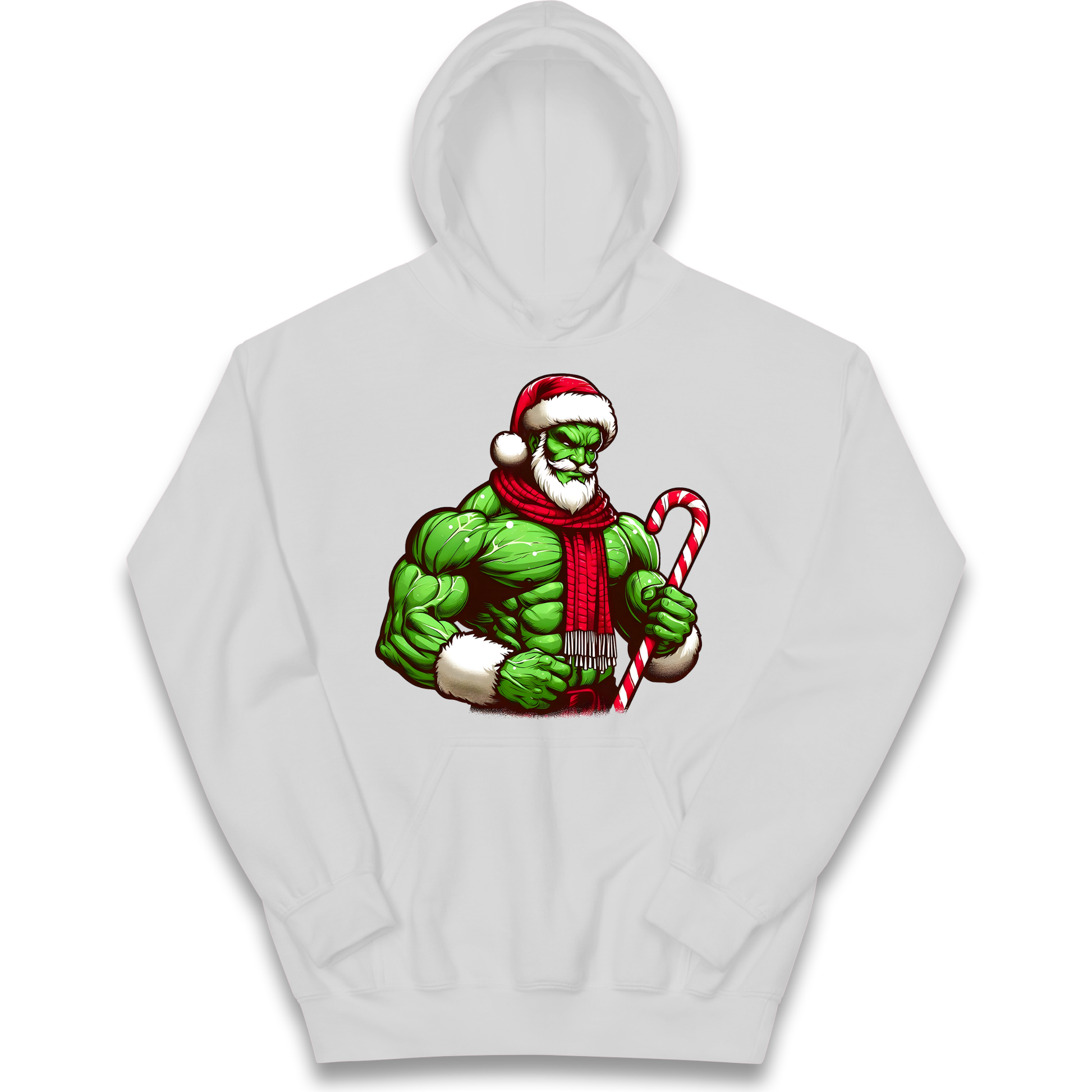 The Hulk Candy Cane Santa kids hoodie