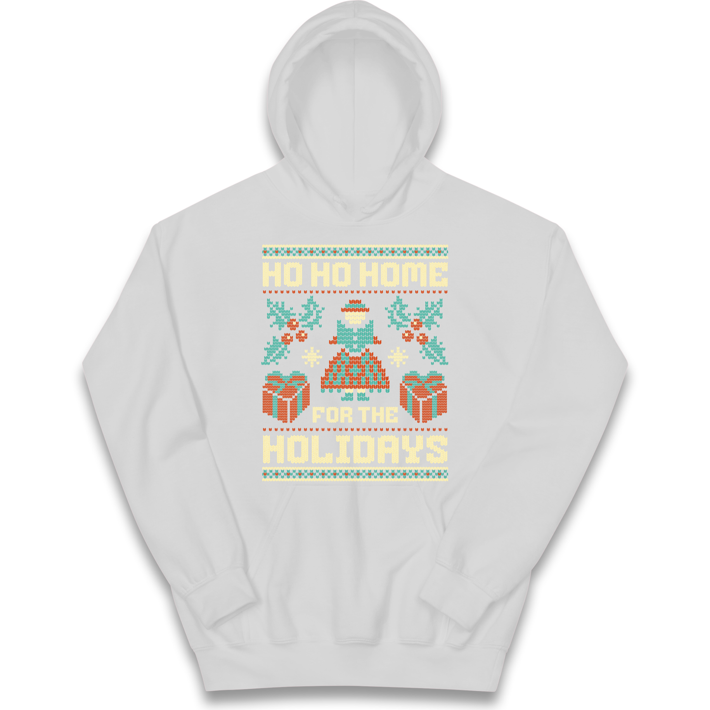 HO HO Home For the Holidays Christmas kids hoodie