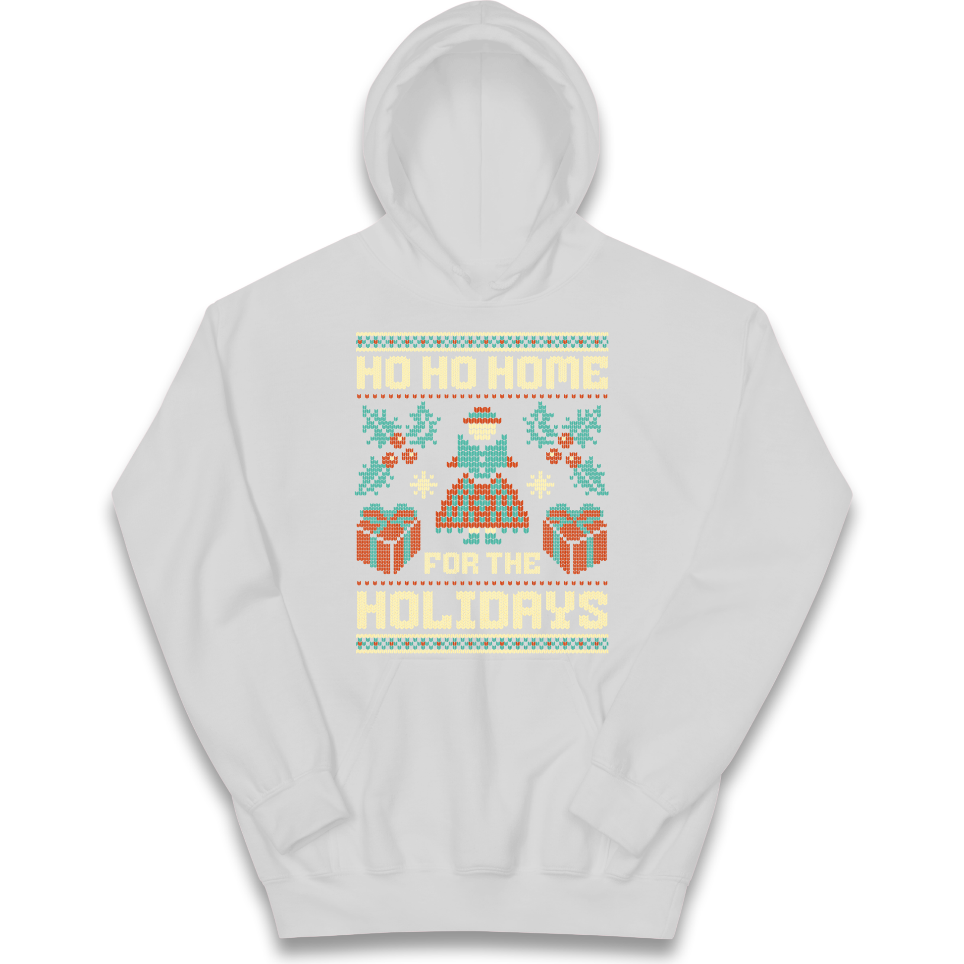 HO HO Home For the Holidays Christmas kids hoodie