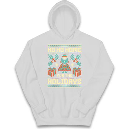 HO HO Home For the Holidays Christmas kids hoodie