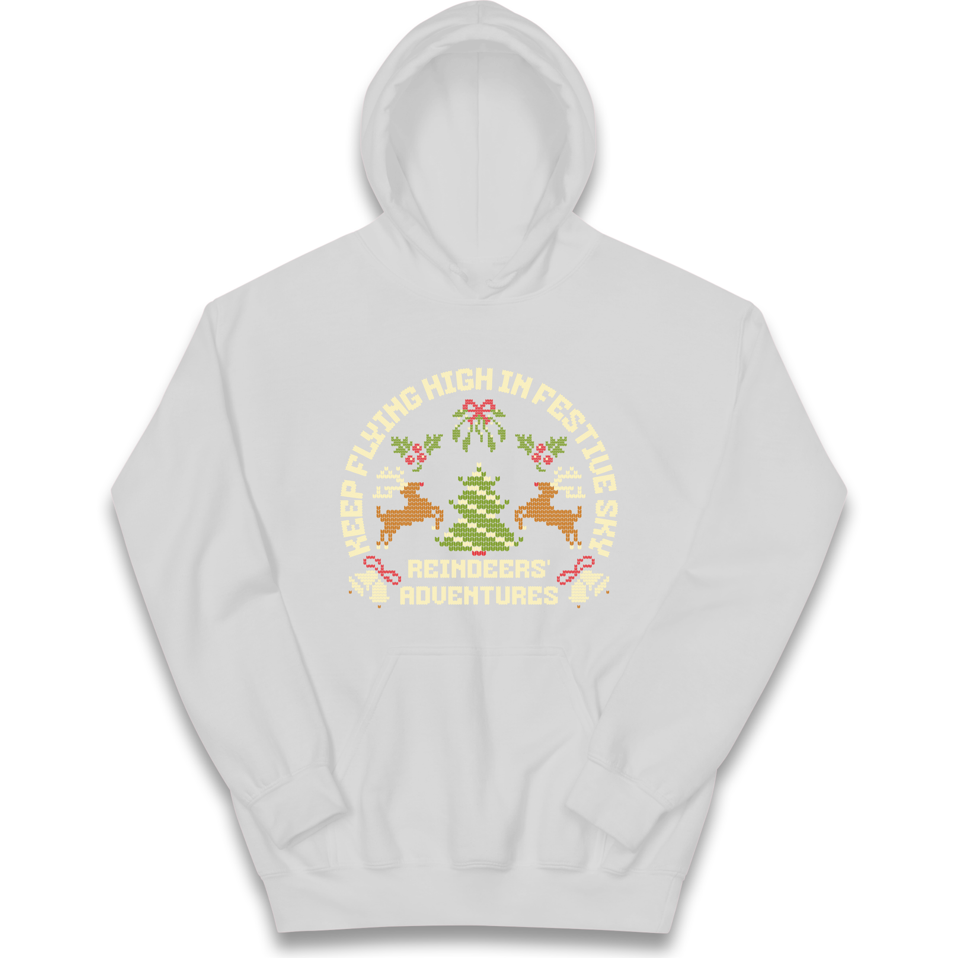 Keep Flying High In Festive Sky Christmas kids hoodie