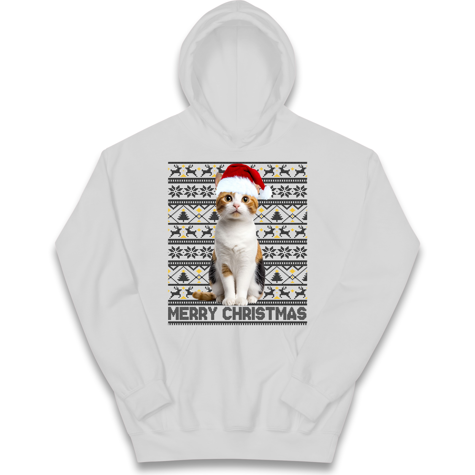 Merry Christmas Cat kids hoodie