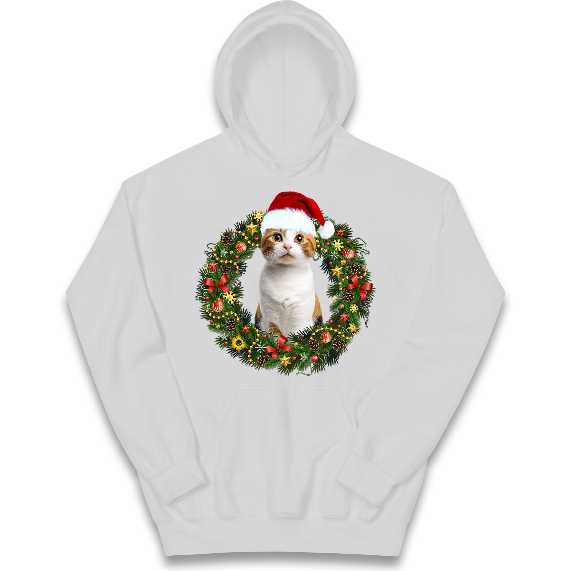 Cat Christmas kids hoodie