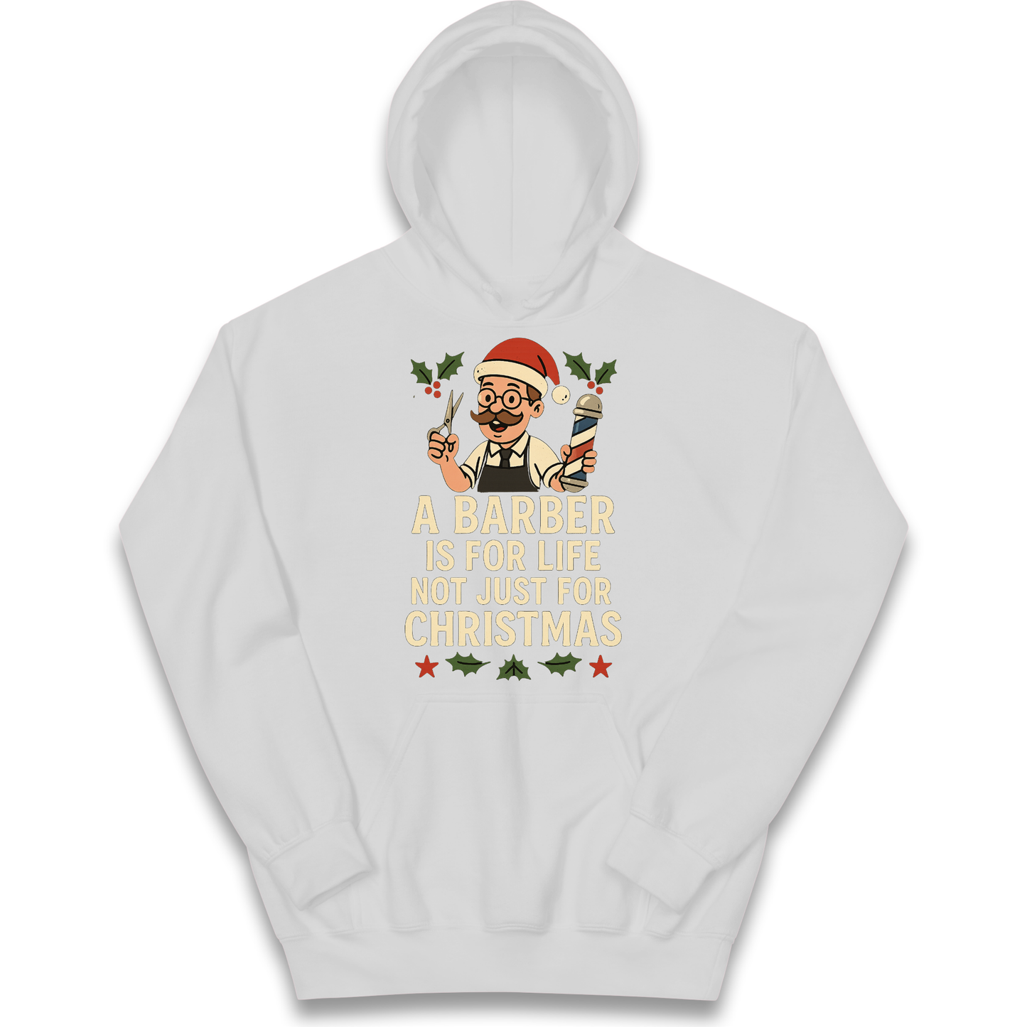 Barber Christmas Kids Hoodie