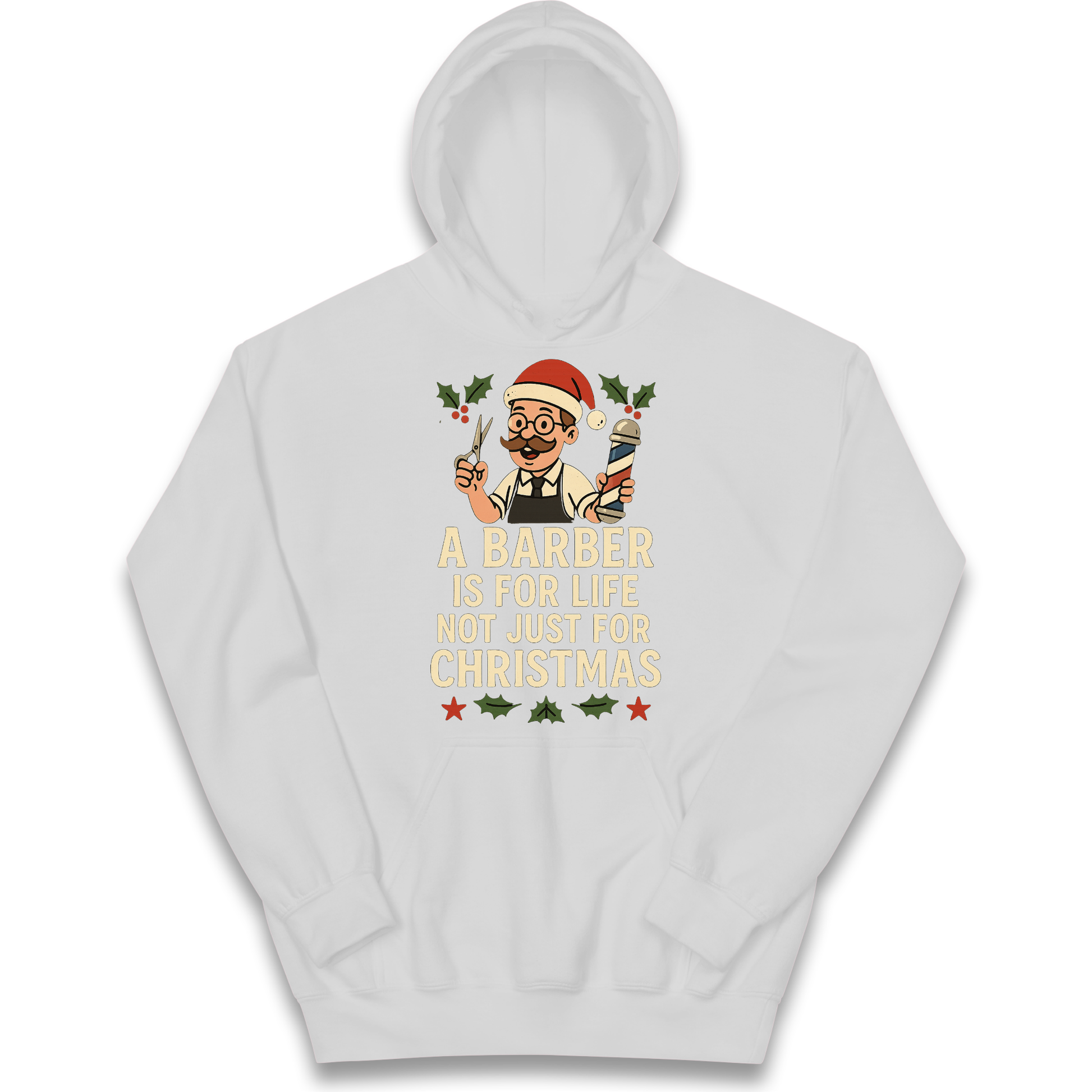 Barber Christmas Kids Hoodie