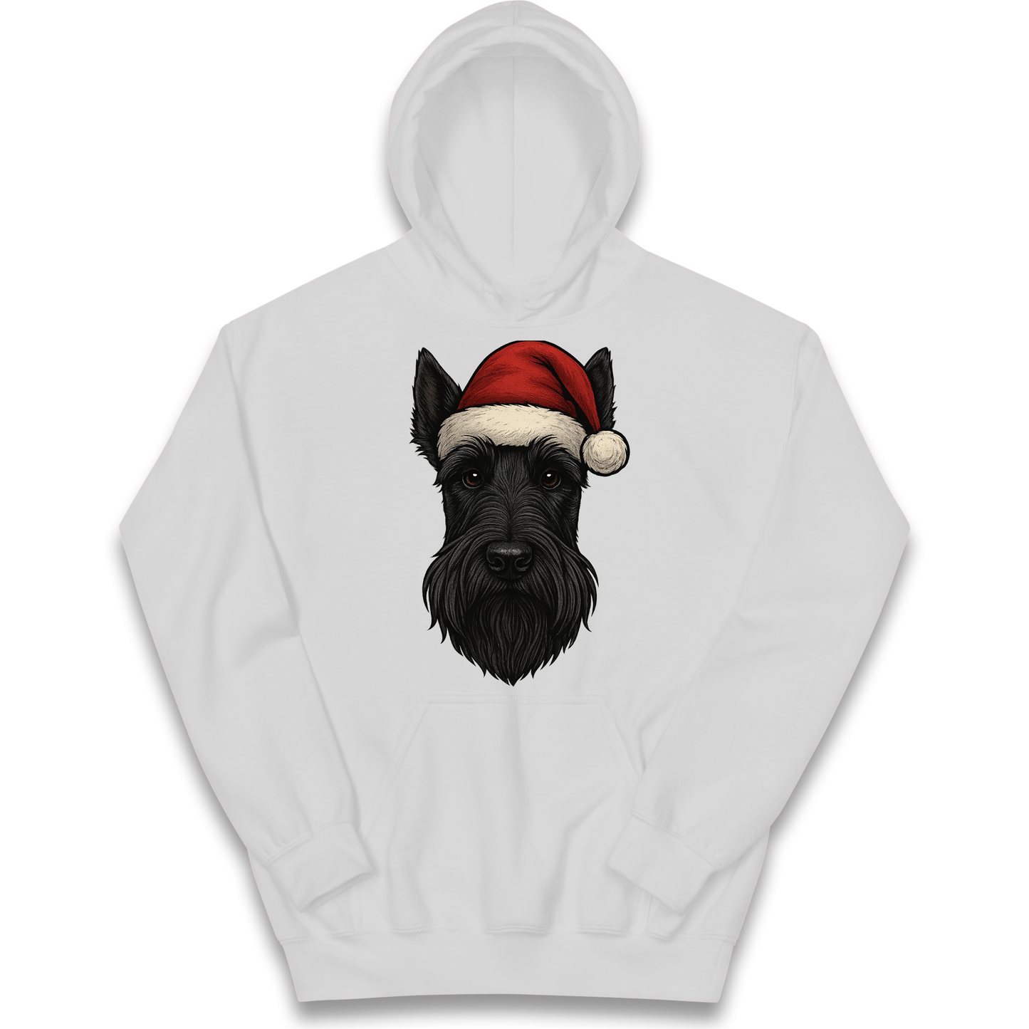 Scottish Terrier Face Christmas kids hoodie