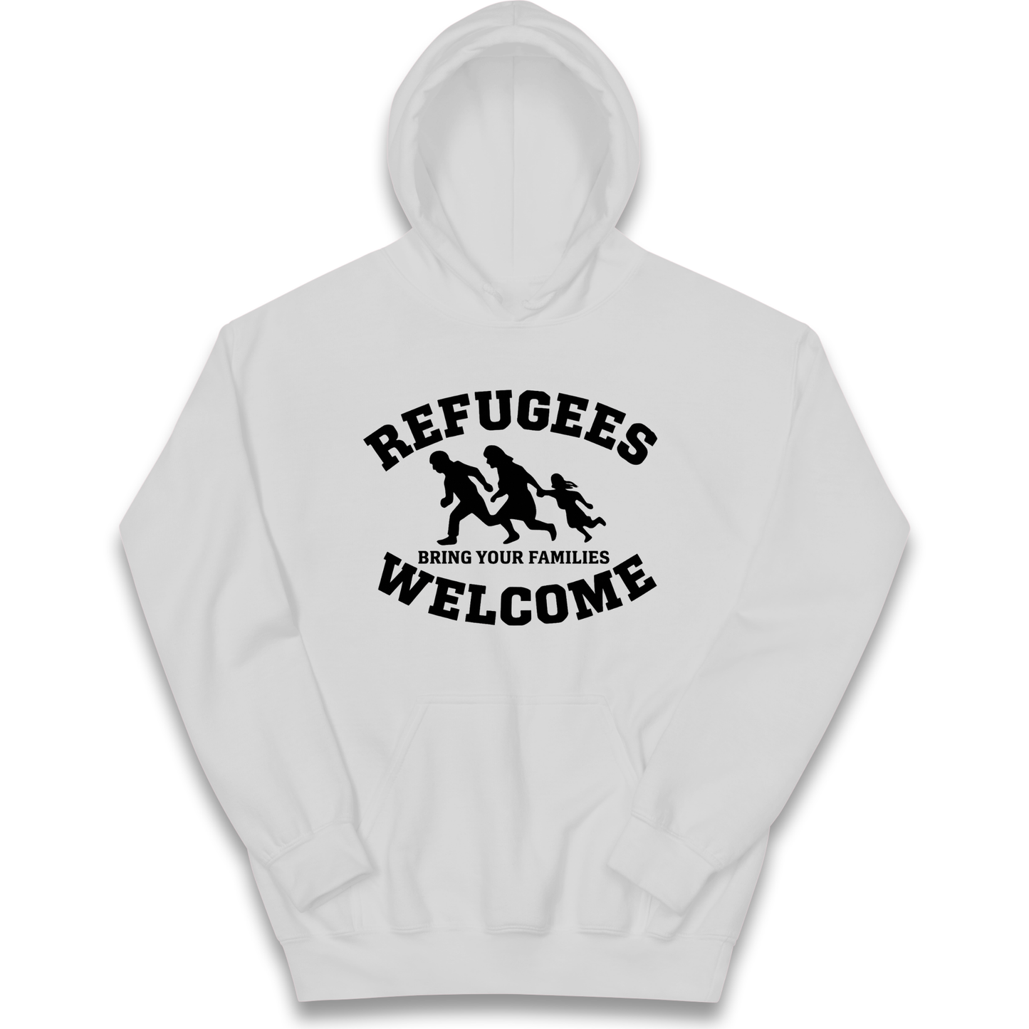 Welcome Refugees kids hoodie