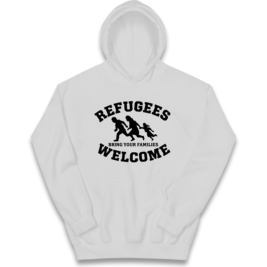Welcome Refugees kids hoodie