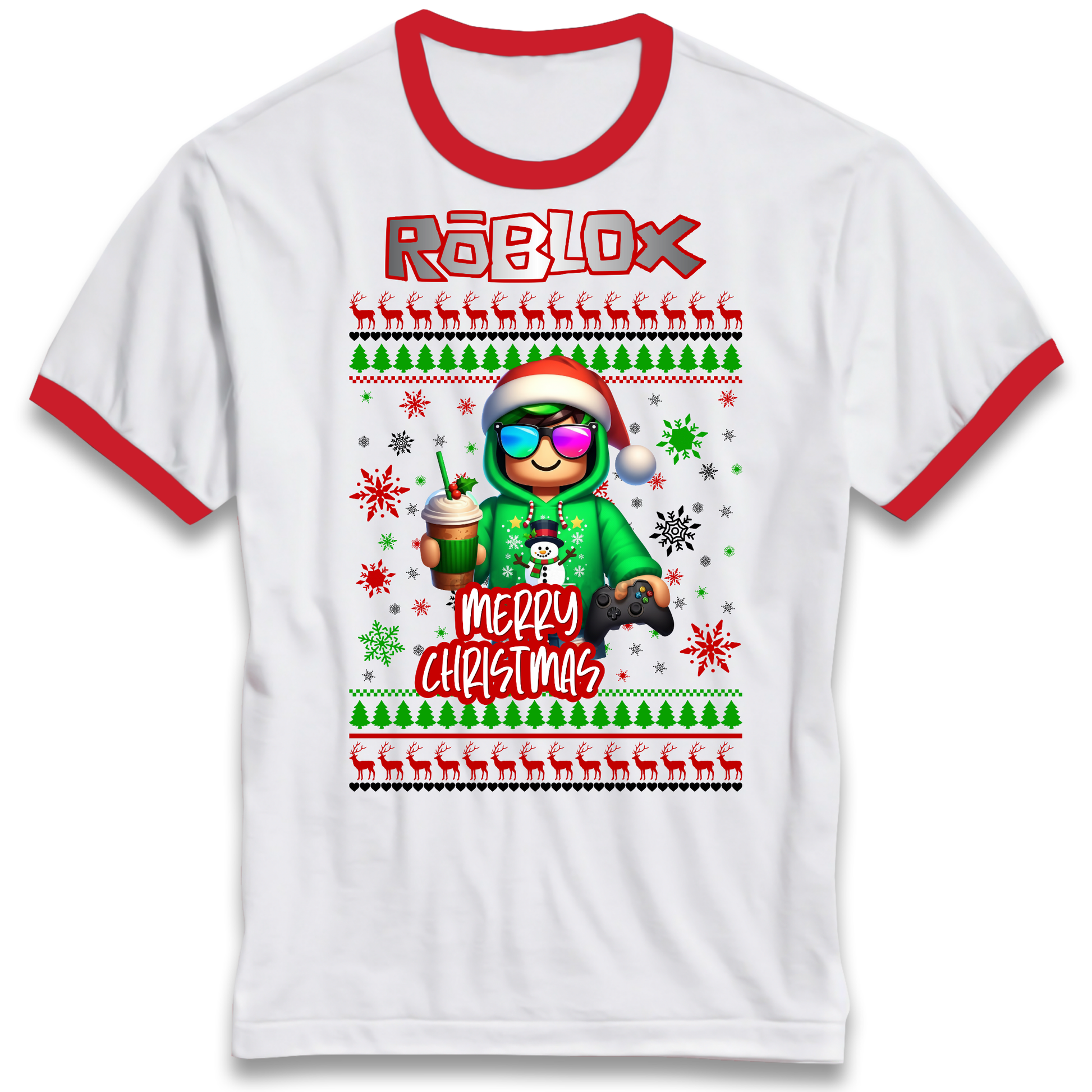 Roblox Merry Christmas Ringer T Shirt