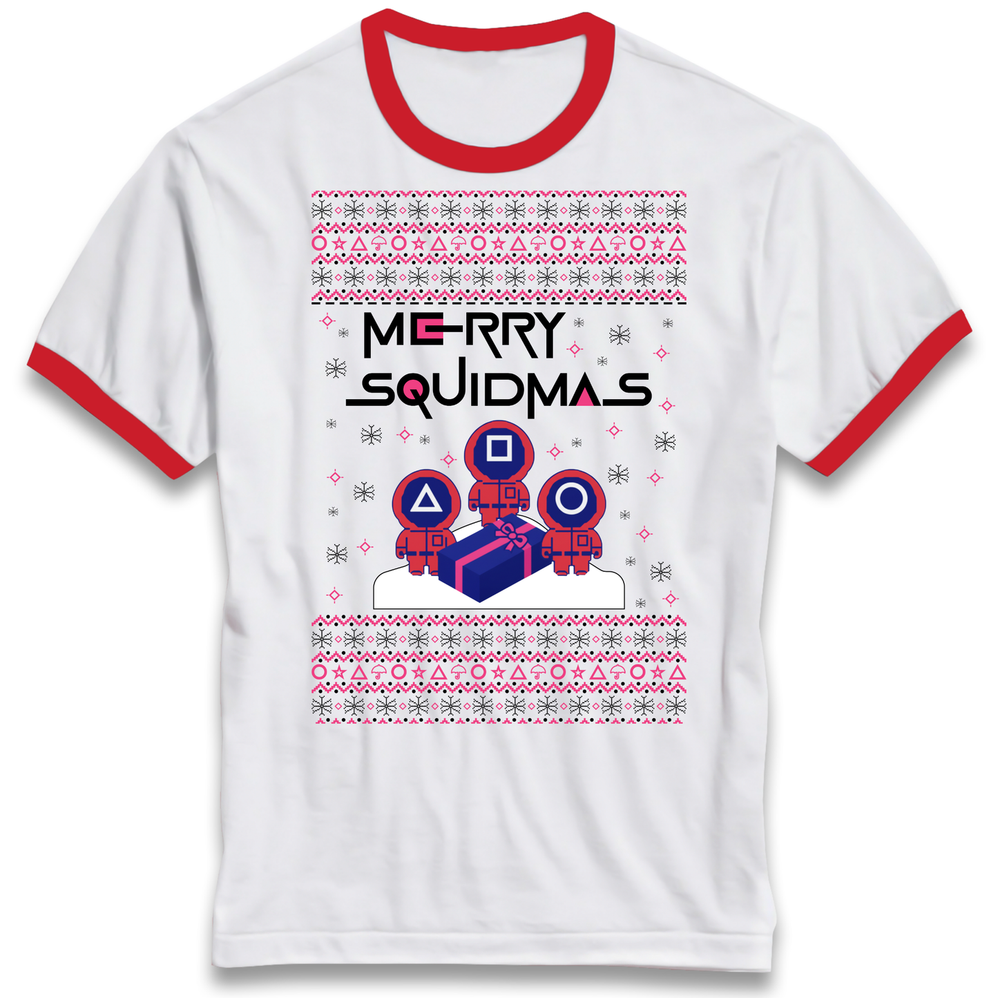 Squid Games Christmas Ringer T Shirt